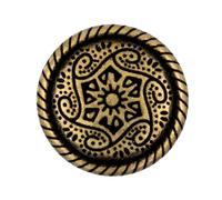 Bezelry 12 Pieces Celtic Mandala Metal Shank Buttons. 20mm(3/4 inch) (Antique Brass)