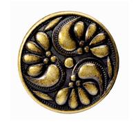 Bezelry 12 Pieces Flower Swirl Metal Shank Buttons 18mm (11/16 inch) (Antique Brass)