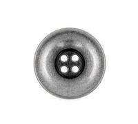 Bezelry 12 Pieces Funnel Shaped Metal Hole Buttons. 18mm (11/16 inch)(Gray Silver)