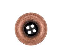 Bezelry 12 Pieces Funnel Shaped Metal Hole Buttons. 25mm (1 inch)(Antique Copper)