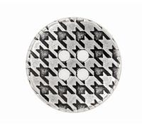 Bezelry 12 Pieces Houndstooth Pattern Metal Hole Buttons. 23mm (7/8 inch)(Antique Silver)