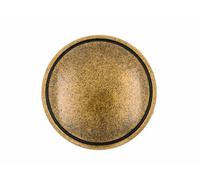 Bezelry 12 Pieces Lined Edge Pattern Metal Shank Buttons. 22mm (7/8 inch)(Antique Brass)