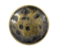 Bezelry 12 Pieces Nostalgic Metal Shank Buttons 25mm (1 inch) (Antique Brass)