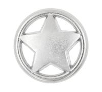 Bezelry 12 Pieces Ring Star Metal Shank Buttons. 23mm (7/8 inch)(Matte Silver)