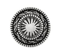 Bezelry 12 Pieces Vines Wheel Metal Shank Buttons. 21mm (13/16 inch)(Antique Silver)