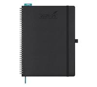 BEZEND 2026 Diary A4 Week to View (Jul 25-Dec 26) Spiral with Time Slots. Vertical Weekly Planner & Appointment Book with Note Pages, Monthly Tabs & Pen Holder, Vegan Leather Softcover, Black