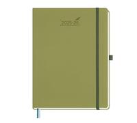 BEZEND 2026 Diary A4 Week to View (Jul 25-Dec 26) with Time Slots. Vertical Weekly Planner & Appointment Book with Note Pages, Monthly Tabs & Pen Holder, Vegan Leather Hardcover, Kiwi