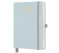 BEZEND 2026 Diary A5 Page A Day with Dual Schedule, One Page per Day Even Weekend, Daily Planner 2026 with Monthly Calendar & Tabs, Inner Pocket, PU Leather Hardback, Dutch Blue