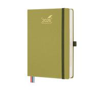 BEZEND 2026 Diary A5 Page A Day with Dual Schedule, One Page per Day Even Weekend, Daily Planner 2026 with Monthly Calendar & Tabs, Inner Pocket, PU Leather Hardback, Mustard