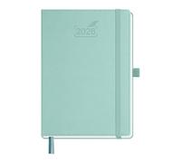 BEZEND 2026 Diary A5 Week to View (Jan-Dec 26) - Vertical Weekly Planner with Timeslots & Monthly Tab. Appointment Book 26 with Pen Holder & PU Leather Hardback - Mint Green