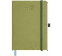 BEZEND 2026 Diary A5 Week to View (Jan-Dec 26) - Vertical Weekly Planner with Timeslots & Monthly Tab. Appointment Book 26 with Pen Holder & PU Leather Hardback - Kiwi