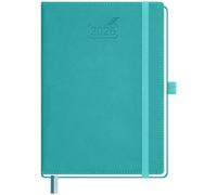 BEZEND 2026 Diary A5 Week to View (Jan-Dec 26) - Vertical Weekly Planner with Timeslots & Monthly Tab. Appointment Book 26 with Pen Holder & PU Leather Hardback - Turquoise