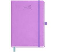 BEZEND 2026 Diary A5 Week to View (Jan-Dec 26) - Vertical Weekly Planner with Timeslots & Monthly Tab. Appointment Book 26 with Pen Holder & PU Leather Hardback - Lavender