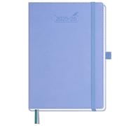 BEZEND 2026 Diary A5 Week to View (Jul 25-Dec 26) with Time Slots. Vertical Weekly Planner with Note Pages, Monthly Tabs & Pen Holder, Vegan Leather Hardback, Cornflower