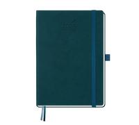BEZEND 2027 Diary A5 Week to View with Vertical Timeslots Hardback Weekly Planner with Monthly Tabs, Pen Holder & 100 gsm Paper. Appointment Diary for Work Professionals, Vegan Leather, Dark Green