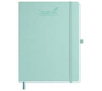 BEZEND A4 Academic Diary 2025-2026 Week to View, 18-Month Weekly Planner runs Mid Year Jul'25 - Dec'26. Vertical Layout with Timeslots & Monthly Tabs, PU Leather Hardback, 28.5 x 22 cm, Mint Green