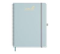 BEZEND A4 Academic Diary 2025-2026 Week to View with 2 Columns Spiral Bound runs Mid Year Jul' 25 - Dec' 26, 18-Month Weekly Planner with Pen Holder, 28.5 x 21.5 cm, PU Leather Softcover, Dutch Blue