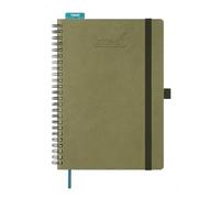 BEZEND A5 Academic Diary 2026-2027 Week to View (Jul 26 - Dec 27) Spiral. Vertical Weekly Planner with Time Slots & Tabs. Appointment Diary for Home School Office. PU Leather Softcover, Kiwi