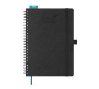 BEZEND A5 Academic Diary 2026-2027 Week to View (Jul 26 - Dec 27) Spiral. Vertical Weekly Planner with Time Slots & Tabs. Appointment Diary for Home School Office. PU Leather Softcover, Black