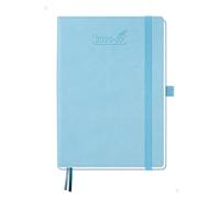 BEZEND A5 Academic Diary 2026-2027 Week to View (Jul 26 - Dec 27) Vertical Weekly Planner with Time Slots & Monthly Tabs. Appointment Diary for Home School Office. PU Leather Hardback, Sky Blue