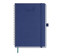 BEZEND A5 Diary 2025-2026 Week to View Academic Year 18 Month runs Jul'25 - Dec'26, Vertical Weekly Planner with Hourly Time Slots, Monthly Tabs & Ruler Bookmark, PU Leather Softcover, Blueberry
