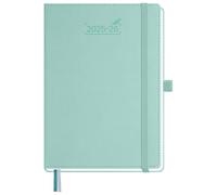 BEZEND A5 Diary 2025-2026 Week to View Academic Year 18 Month runs Jul'25 - Dec'26, Vertical Weekly Planner with Hourly Time Slots & Monthly Tabs, PU Leather Hardback, Mint Green
