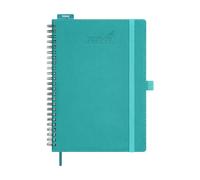 BEZEND A5 Diary 2025-2026 Week to View Academic Year 18 Month runs Jul'25 - Dec'26, Vertical Weekly Planner with Hourly Time Slots, Monthly Tabs & Ruler Bookmark, PU Leather Softcover, Turquoise