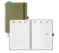 BEZEND A5 Diary 2026-2027 Week to View with Timeslots Spiral Softcover