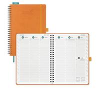 BEZEND A5 Diary 2026-2027 Week to View with Timeslots Spiral Softcover