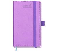 BEZEND Pocket Diary 2025-2026 Week to View Academic Year 18 Month (Jul 25 - Dec 26), A6 15.5 x 9 cm Small Weekly Planner with Pen Holder & PU Leather Hardback, Lavender
