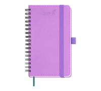 BEZEND Pocket Diary 2025-2026 Week to View Academic Year 18 Month (Jul 25 - Dec 26), Spiral Bound A6 15.5 x 9 cm Small Weekly Planner with Pen Holder & PU Leather Softcover, Lavender