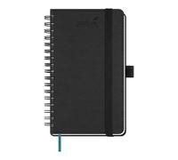 BEZEND Pocket Diary 2025-2026 Week to View Academic Year 18 Month (Jul 25 - Dec 26), Spiral Bound A6 15.5 x 9 cm Small Weekly Planner with Pen Holder & PU Leather Softcover, Black
