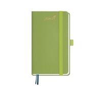 BEZEND Pocket Diary 2026-2027 Week to View with 2 Columns (Jul 26 - Dec 27), A6 15.5 x 9 cm. Dual Schedule Weekly Planner for Work & Life, with Pen Holder & Pocket. PU Leather Hardback, Fruit Green