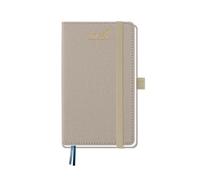 BEZEND Pocket Diary 2026-2027 Week to View with 2 Columns (Jul 26 - Dec 27), A6 15.5 x 9 cm. Dual Schedule Weekly Planner for Work & Life, with Pen Holder & Pocket. PU Leather Hardback, Beige