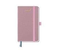 BEZEND Pocket Diary 2026-2027 Week to View with 2 Columns (Jul 26 - Dec 27), A6 15.5 x 9 cm. Dual Schedule Weekly Planner for Work & Life, with Pen Holder & Pocket. PU Leather Hardback, Pink