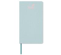 BEZEND Pocket Diary 2026 Month to View Softcover, 14 Months runs from Dec 25 to Jan 27, Slim Monthly Planner with Note Pages, Rose Gold Paper Edge & Vegan Leather, 16.8 x 9.5 cm, Dutch Blue