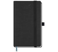 BEZEND Pocket Diary 2026 Small Week to View Full Year 15.5 x 9 cm - A6 Slim Weekly Planner 26 with Inner Pocket, Pen Holder & PU Leather Hardback - Black