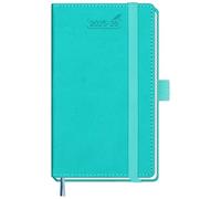 BEZEND Pocket Diary 2026 Week to View (Jul 25-Dec 26), A6 15.5 x 9 cm. Slim Weekly Planner with Pen Holder & Inner Pocket, Vegan Leather Hardback, Turquoise