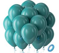Bezente Slate Blue Latex Boho Party Helium Balloons 100 Pack 12 inch