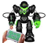 BEZGAR Robot Toys for Kids - Programmable Smart Dancing Remote Control Emo Robot with 22 Actions, Supporting 78 Changing Expression, Kids 3 4 5 6 7 8 Year Old Boy Birthday Gifts, TR300 Black