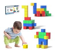 BEZHGOC Magnetic Building Blocks - Magnetic Cubes Blocks for 2 3 4 5 6 Years Magnet Building Blocks Number Preschool STEM Educational Construction Toys Gift 18 month+ (Colorful)