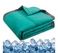 BEZHGOC Summer Cooling Blanket for Night Sweats, Lightweight Soft Cool Sheets Breathable Ice Blanket for Hot Sleepers Sofa Bed 140x100cm (Green)