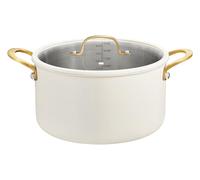 BEZIA 10 Quart Stainless Steel Stock Pot with Lid, Large Soup Pot for Batch Cooking & Entertaining, Induction Ready with See-Through Lid, Dishwasher Safe