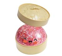 Bezijhr 2 Packs Giant Jumbo Rainbow Dumpling Stress Balls, 8.5x6cm Colorful Dumpling Squishy Glitter, Glitter Dumplings Toy, Rainbow Dumplings Stress Ball, Squeezable Steamed Bun Toys For Men Women