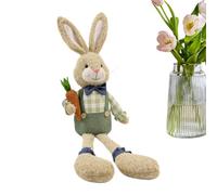Bezijhr Easter Long Leg Rabbit Plush, 59cm Easter Long-Legged Bunny Plush Doll, Easters Sitting Bunny With Long Leg, Soft Doll Spring Decor, Funny Holiday Props Decoration For Home Desktop Parties