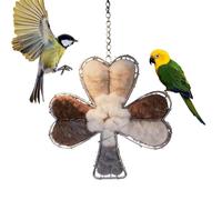 Bezijhr Humming Bird Nesters, 20x3cm Metal Bird Nesting Material Holder Waterproof, Handmade Alpaca Fiber Birds Nesting, Refillable Outdoor Birds Nestings Station To Build A Nest For Garden Yard
