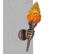 Bezijhr Vintage Wall Scone Light with Flame | Uniquely Designed Rustic Industrial Wall Sconce | Restaurant Cafe Bar Plug in/Mount Fitting Bracket Light Lamp Porch Aisle Stair Bedroom