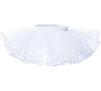 Bezioner Girls' Tutu Skirt 4 Layer Tulle Ballet Dance Dress Up 1-9 Years White
