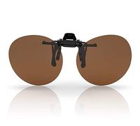 BEZLIT Women's Men's Large Sun Glasses Attachment Clip On Polarised Round Wheelless 30444, brown, Extra Breit