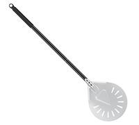 BEZORR 8Inch Pizza Turning Peel, Pizza Peel Paddle Aluminum Metal Pizza Peel with 51CM Non-Slip Heat Resistant Long Handle for Baking Homemade Pizza Bread